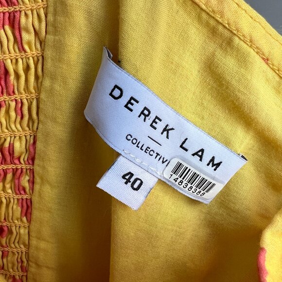 Derek Lam Collective Yellow Scribble Dress Size IT 40 - Picture 5 of 7